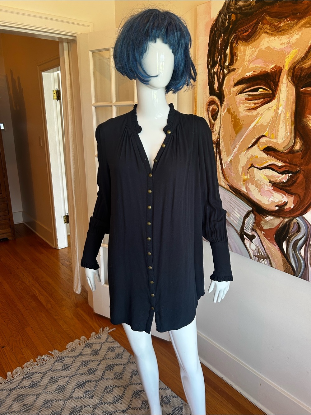 Free People Black Shirt Dress